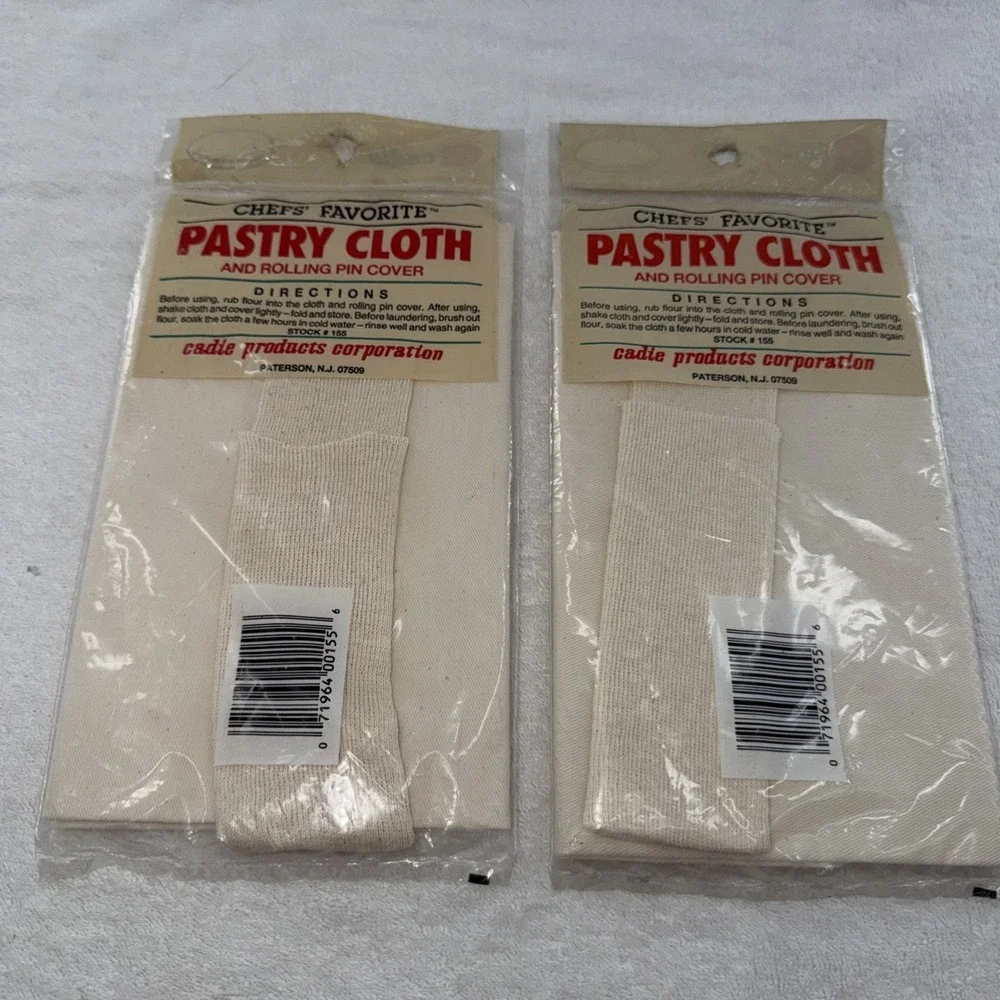 Vintage Pastry Cloth & Rolling Pin Cover Cadie Chef's Favorite 18